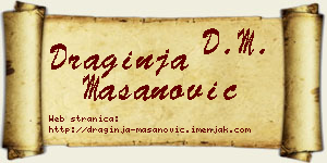 Draginja Mašanović vizit kartica